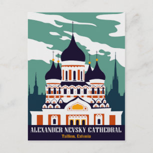Carte Postale Cathédrale Alexandre-Nevski, Tallinn, Estonie
