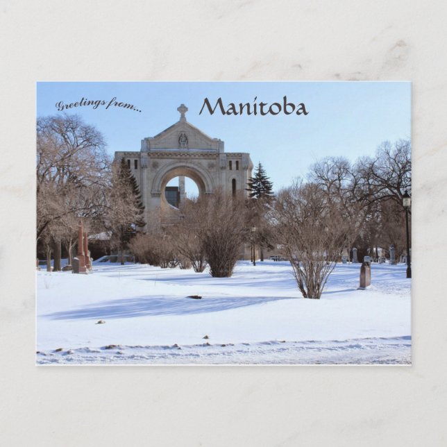 Carte Postale Cathédrale-Basilique Saint-Boniface Winnipeg Manit (Devant)