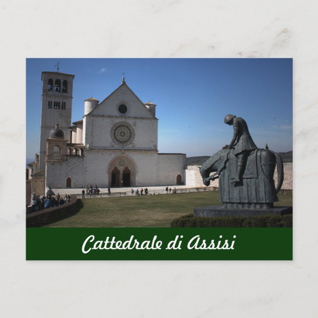 Carte Postale Cathédrale d'Assise (Italien) : Cattedrale di Assi (Devant)