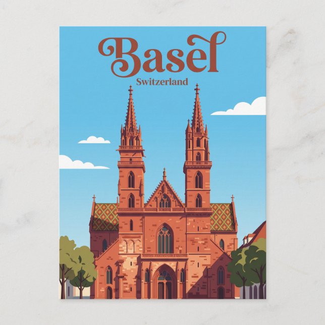 Carte Postale Cathédrale de Bâle Suisse (Devant)
