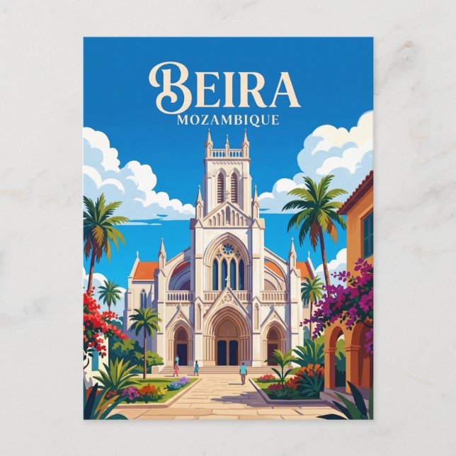 Carte Postale Cathédrale de Beira Mozambique (Devant)
