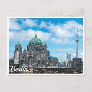 Carte Postale Cathédrale de Berlin et tour de télévision à Berli
