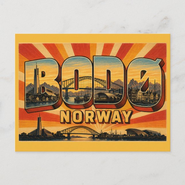 Carte Postale Cathédrale de Bodø en Norvège (Devant)