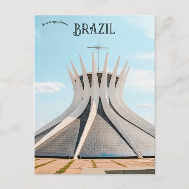 Carte Postale Cathédrale de Brasília au Brésil (Devant)