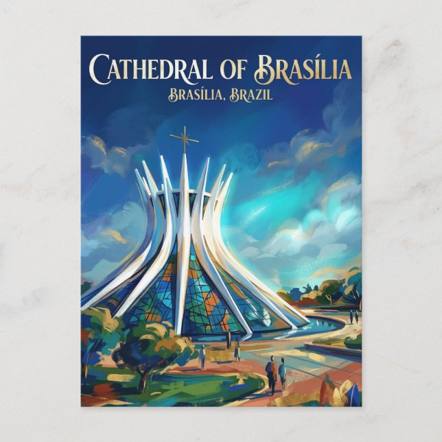 Carte Postale Cathédrale de Brasília Brésil (Devant)
