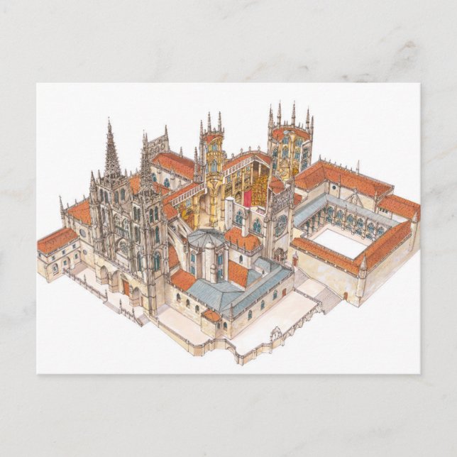 Carte Postale Cathédrale de Burgos. Espagne (Devant)