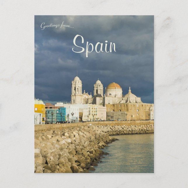 Carte Postale Cathédrale de Cadix à Cadix Espagne (Devant)