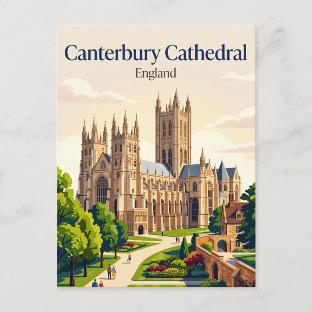 Carte Postale Cathédrale de Cantorbéry Angleterre (Devant)