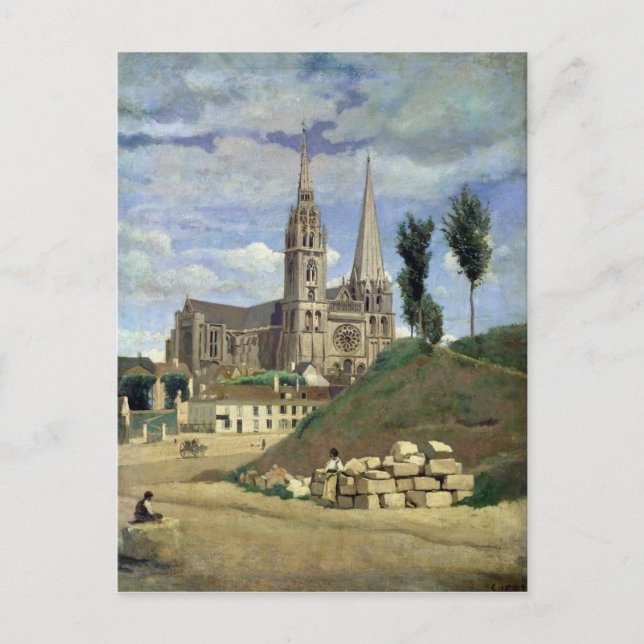 Carte Postale Cathédrale de Chartres, 1830 (Devant)