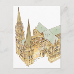 Carte Postale Cathédrale de Chartres. France