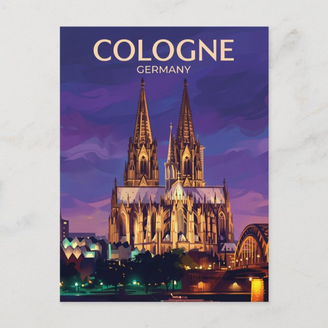 Carte Postale Cathédrale de Cologne Allemagne (Devant)
