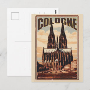 Carte Postale Cathédrale de Cologne, Köln allemagne vacances