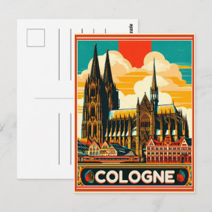 Carte Postale Cathédrale de Cologne, Köln allemagne vacances