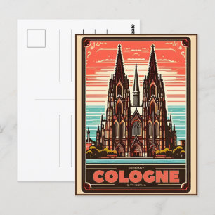 Carte Postale Cathédrale de Cologne, vacances allemandes de Colo