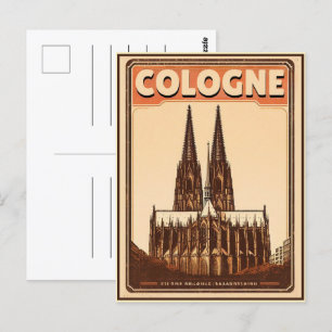 Carte Postale Cathédrale de Cologne, vacances allemandes de Colo