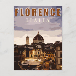 Carte Postale cathédrale de Florence circuit d'été en Italie