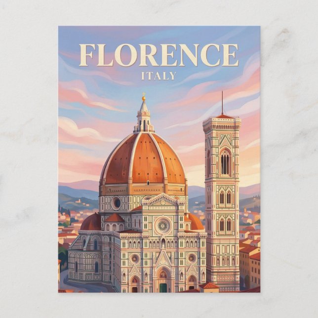 Carte Postale Cathédrale de Florence Italie (Devant)