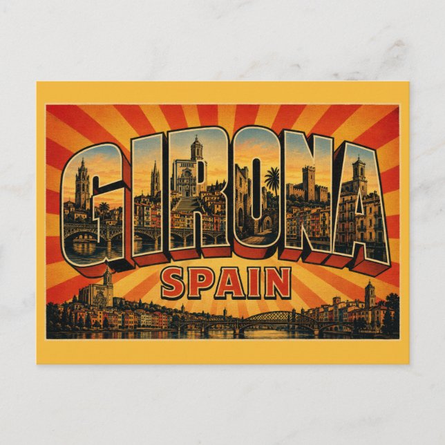 Carte Postale Cathédrale de Gérone Espagne (Devant)