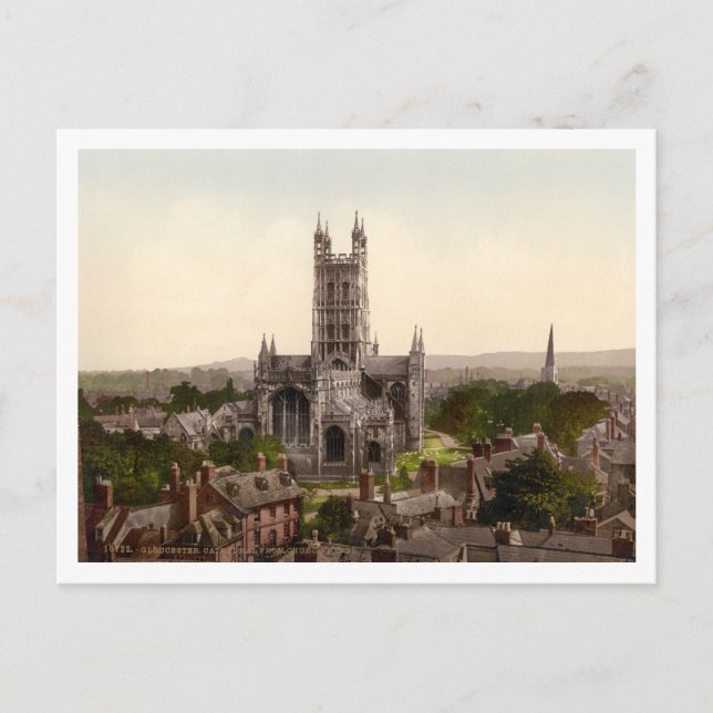 Carte Postale Cathédrale de Gloucester I, Gloucestershire, Angle (Devant)