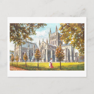 Carte Postale Cathédrale de Hereford vintage, Hereford, Angleter