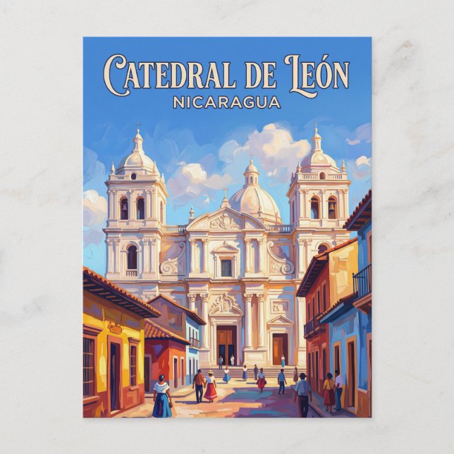 Carte Postale Cathédrale de León Nicaragua (Devant)