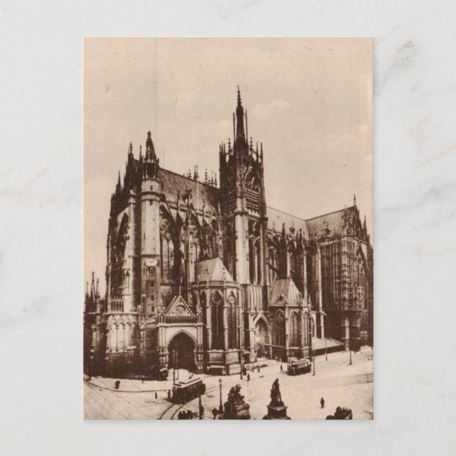 Carte Postale Cathédrale de Metz France Réplique 1930 (Devant)