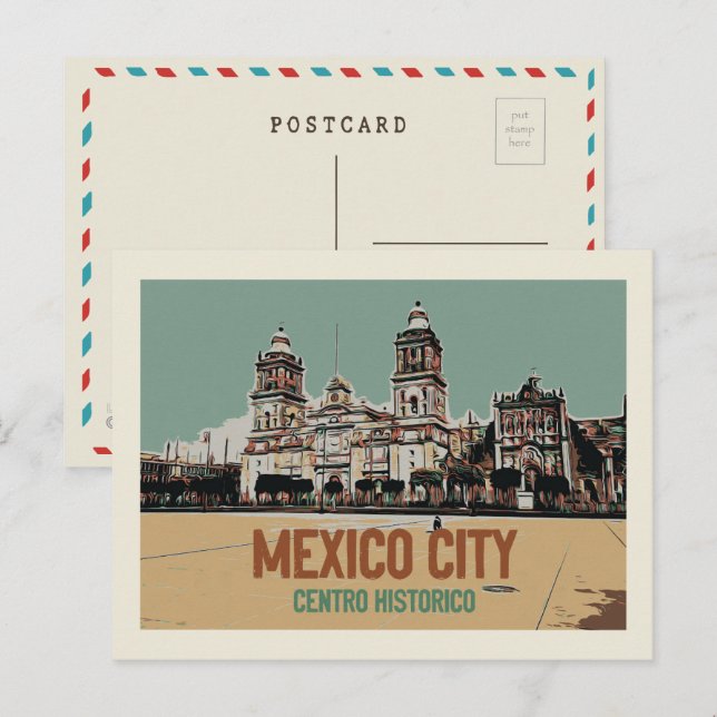 Carte Postale Cathédrale de Mexico, centre historique, Mexique P (Devant / Derrière)