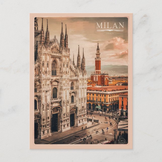 Carte Postale Cathédrale de Milan (Devant)