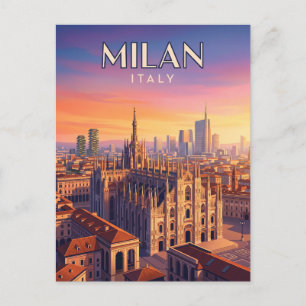 Carte Postale Cathédrale de Milan Italie