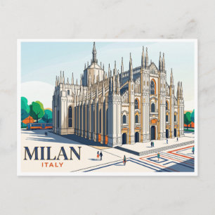 Carte Postale Cathédrale de Milan Italie