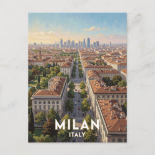 Carte Postale Cathédrale de Milan Italie Scène de Voyage ✨