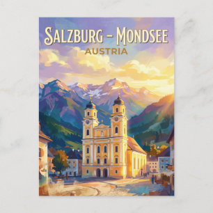 Carte Postale Cathédrale de Mondsee (église du Son de la musique
