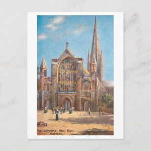 Carte Postale Cathédrale de Norwich vintage