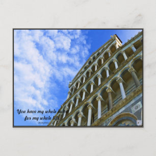 Carte Postale Cathédrale de Pise avec une citation d'amour
