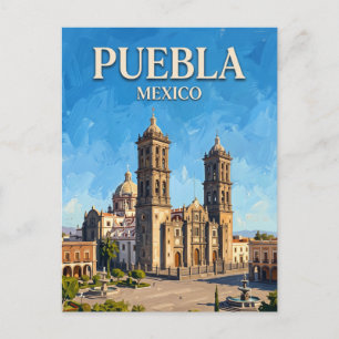 Carte Postale Cathédrale de Puebla au Mexique
