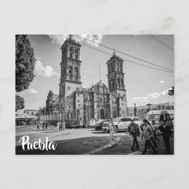 Carte Postale Cathédrale de Puebla, Mexique (Devant)