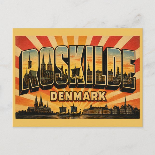 Carte Postale Cathédrale de Roskilde Danemark (Devant)