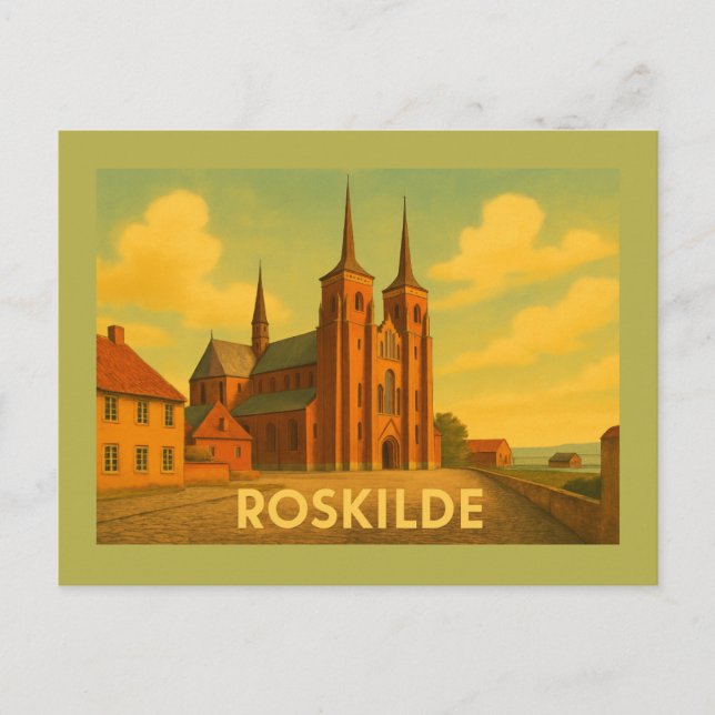 Carte Postale Cathédrale de Roskilde Danemark (Devant)