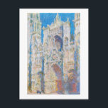 Carte Postale Cathédrale de Rouen (lumière du soleil), Monet<br><div class="desc">Oscar-Claude Monet (14 novembre 1840 - 5 décembre 1926) était un peintre français, un fondateur de la peinture impressionniste française et le praticien le plus constant et le plus prolifique de la philosophie du mouvement d'exprimer ses perceptions avant la nature, surtout en ce qui concerne la peinture en plein air...</div>