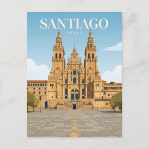 Carte Postale Cathédrale de Saint-Jacques-de-Compostelle Espagne
