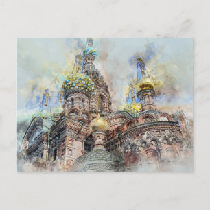 Carte Postale Cathédrale de Saint-Pétersbourg, Russie
