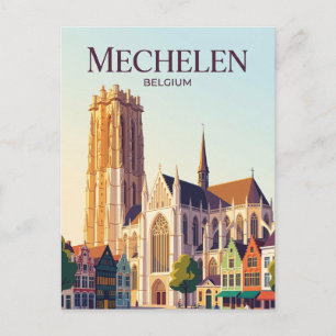 Carte Postale Cathédrale de Saint-Rombaut, Malines, Flandre, Bel