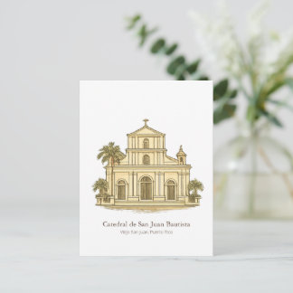 Carte Postale Cathédrale de San Juan – Viejo San Juan