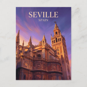 Carte Postale Cathédrale de Séville et tour Giralda Espagne