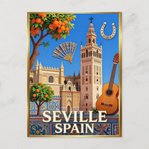 Carte Postale Cathédrale de Séville Giralda Andalousie