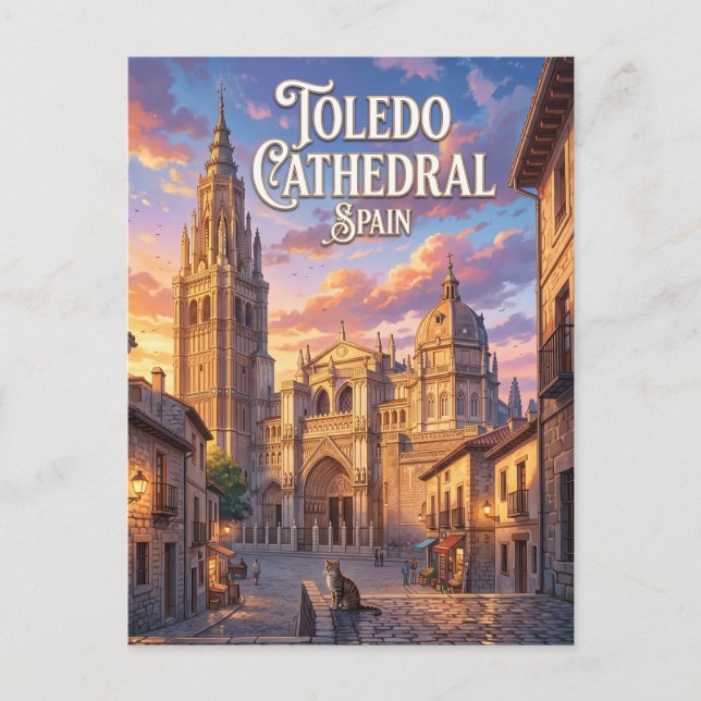 Carte Postale Cathédrale de Tolède Espagne (Devant)