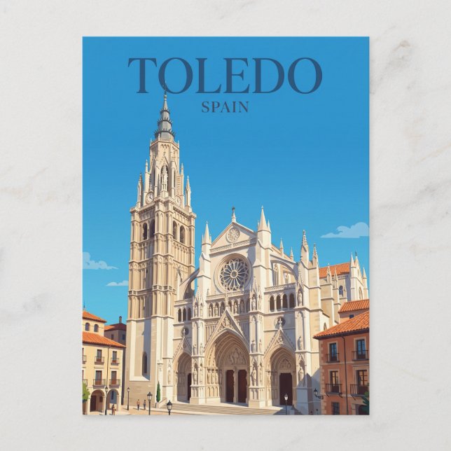 Carte Postale Cathédrale de Tolède Espagne (Devant)