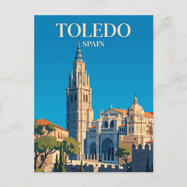 Carte Postale Cathédrale de Tolède Espagne (Devant)