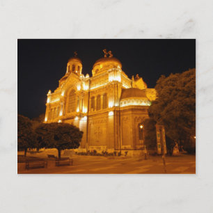Carte Postale Cathédrale de Varna la nuit