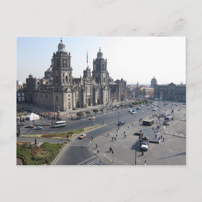 Carte postale Cathédrale de Zocalo, Mexico (Devant)